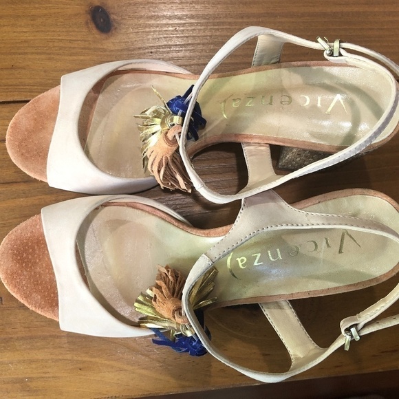 Anthropologie Vicenza Stack Heel Tassel Sandal, Size 7 - Picture 3 of 16